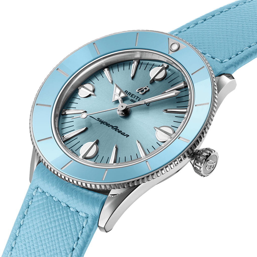 Breitling Breitling Superocean Heritage ’57 Pastel Paradise A10340161C1X1, superocean швейцария женские часы на браслете кожаный боковой вид