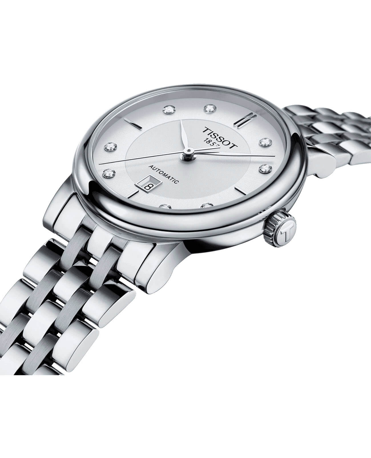 Tissot Tissot Carson Automatic Lady T122.207.11.036.00 женские часы белый циферблат на запястье