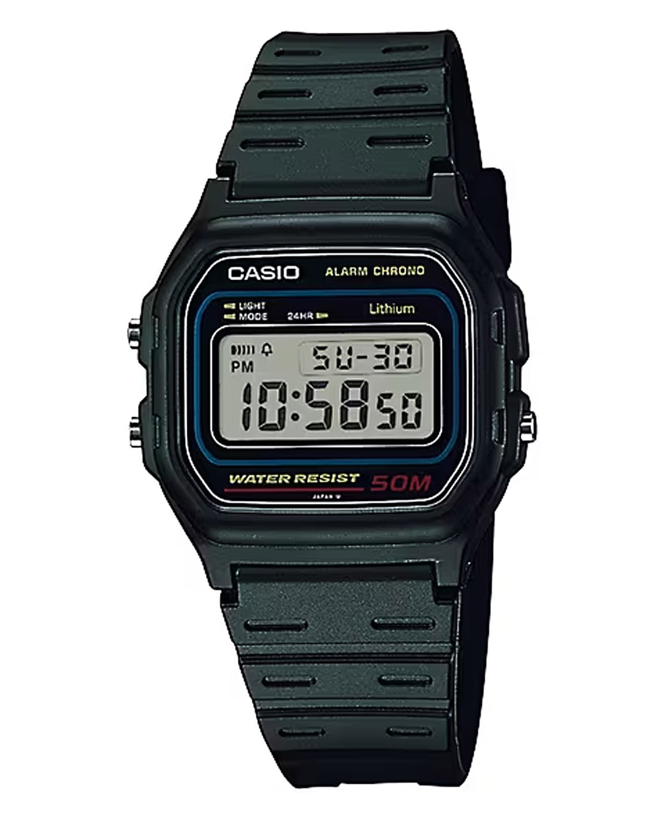 Casio Casio Collection W-59-1VH  W-59-1VH кварцевые мужские часы  циферблат, браслет полимер — вид спереди