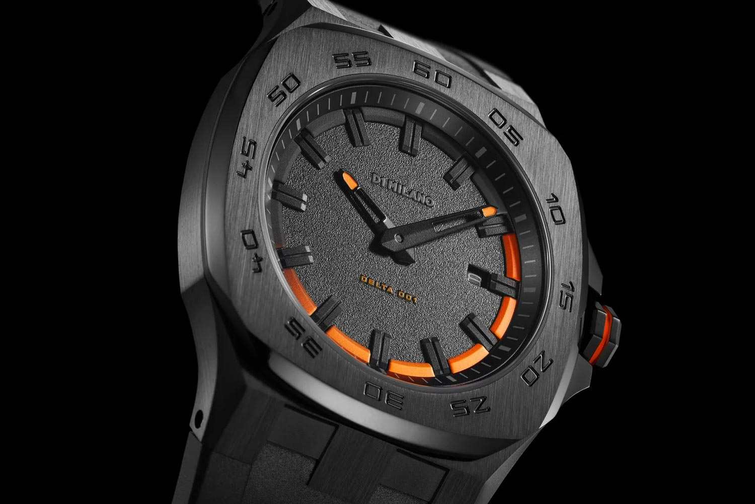 D1 Milano D1 Milano Delta 001 DTRJ03,  италия мужские часы на браслете каучук боковой вид