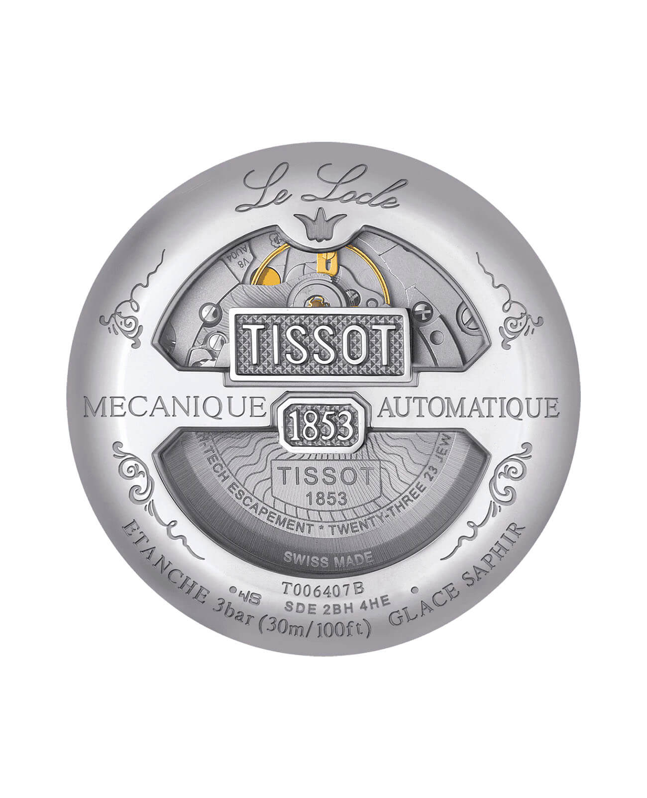 Tissot Tissot Le Locle Doubl Happiness T006.407.11.033.01 Le Locle Automatic, наручные мужские часы фото под углом