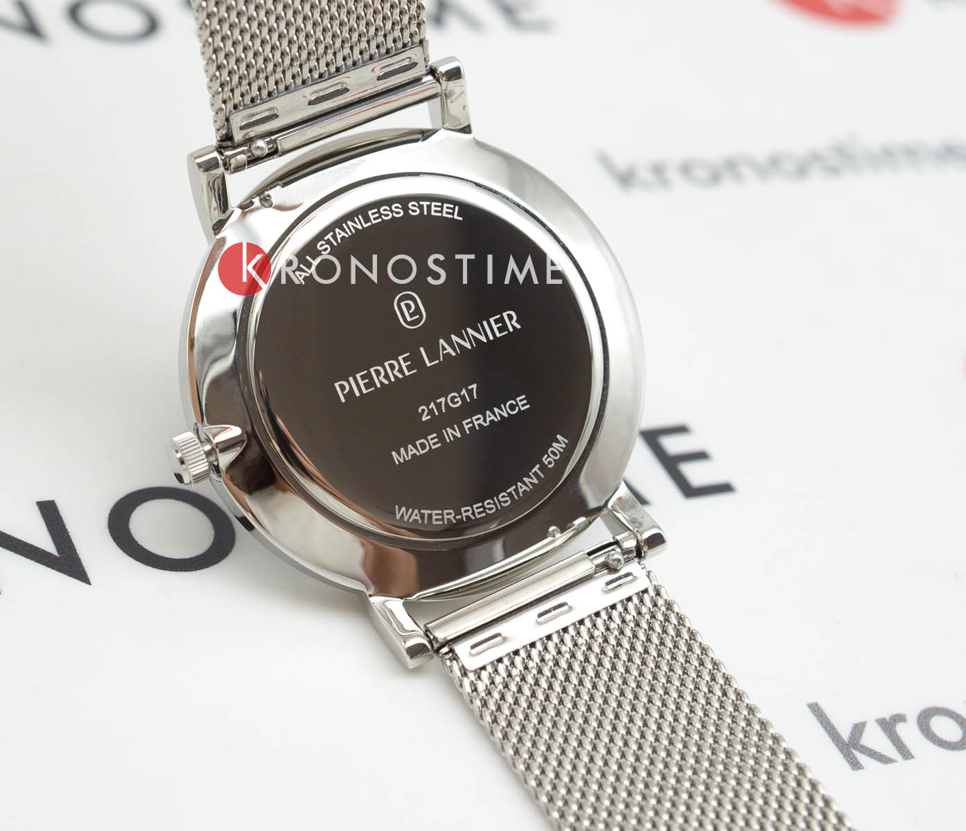 Pierre Lannier Pierre Lannier Echo 386C171  - задняя крышка металл сталь корпуса, франция часы