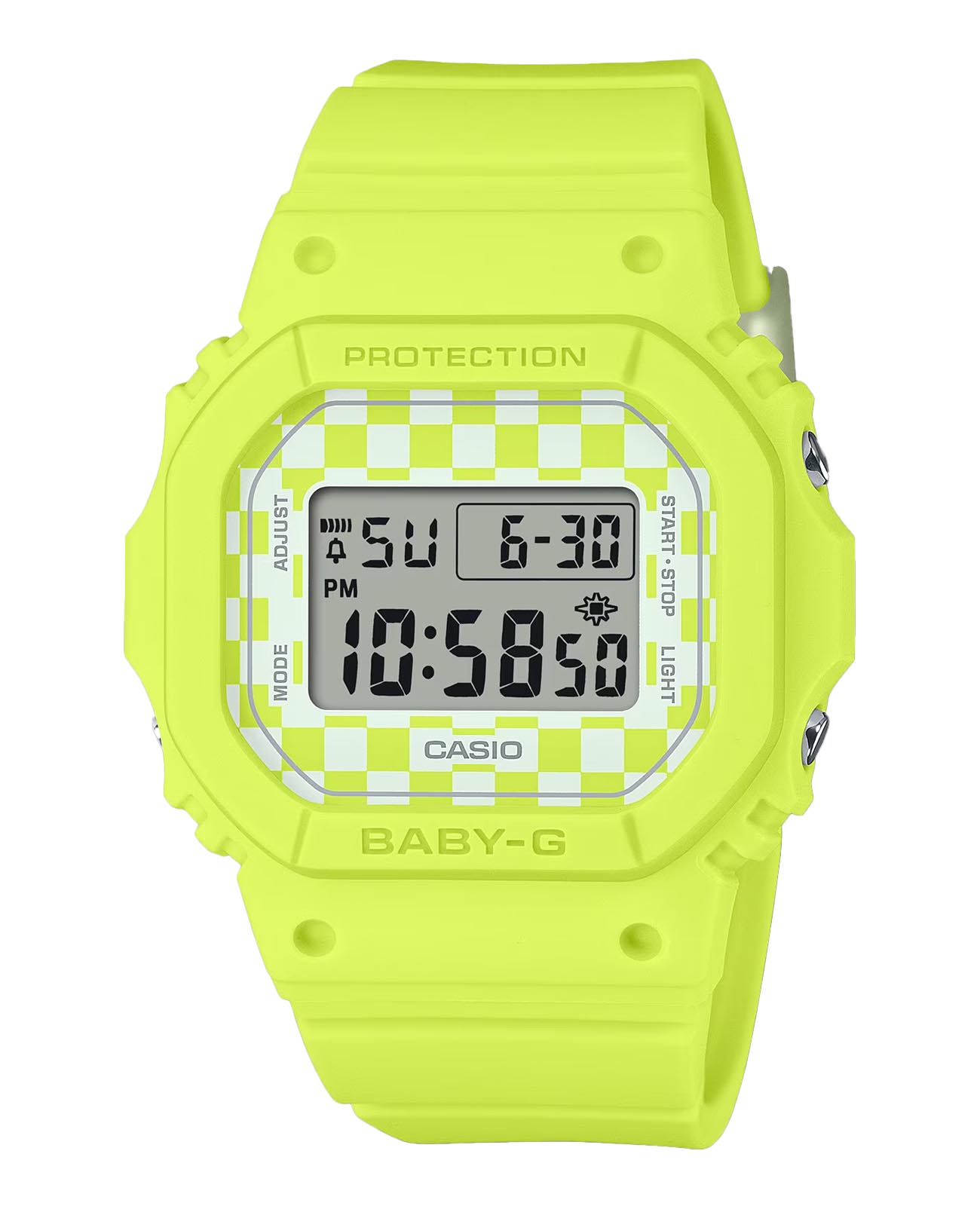 Casio Casio Baby-G BGD-565GS-9DR (BGD-565GS-9)  BGD-565GS-9DR кварцевые женские часы  циферблат, браслет пластик — вид спереди