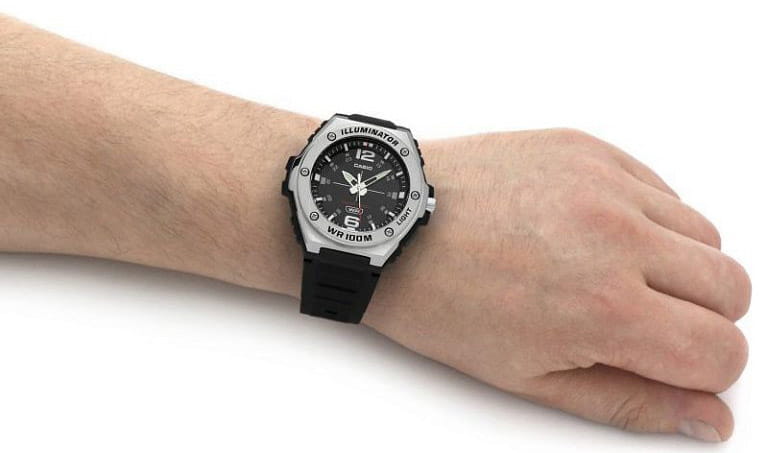 Casio Casio Collection Standard MWA-100H-1A , наручные мужские часы фото под углом