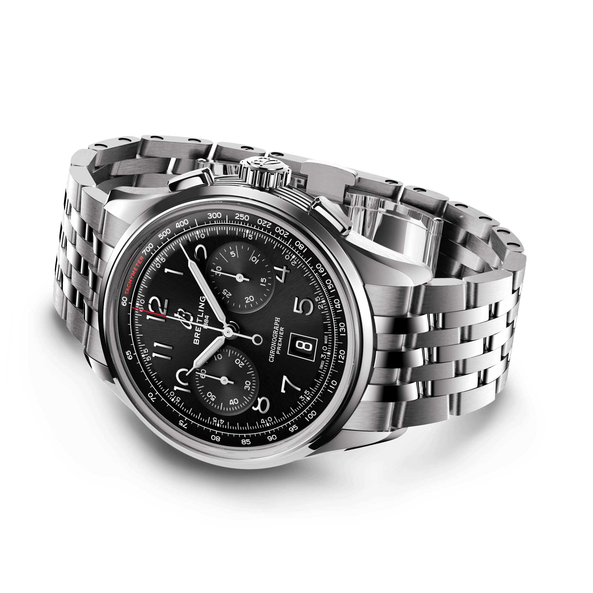 Breitling Breitling Premier B01 Chronograph 42 AB0145221B1A1 мужские часы черный циферблат на запястье