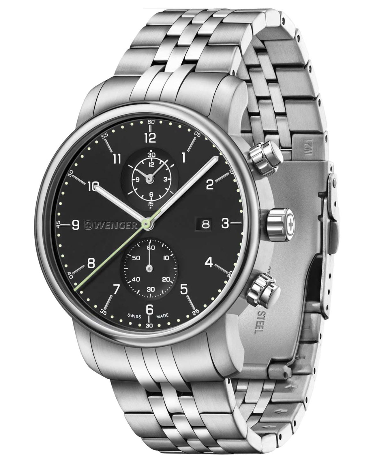 Wenger Urban classic 01.1743.122 , наручные мужские часы фото под углом