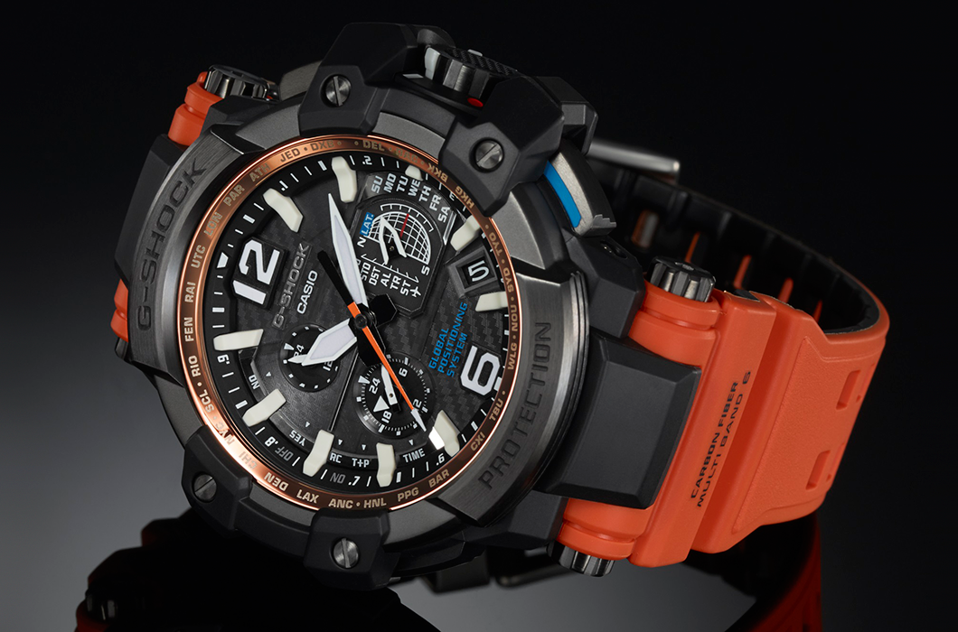 Casio Casio G-Shock GPW-1000-4A , наручные мужские часы фото под углом