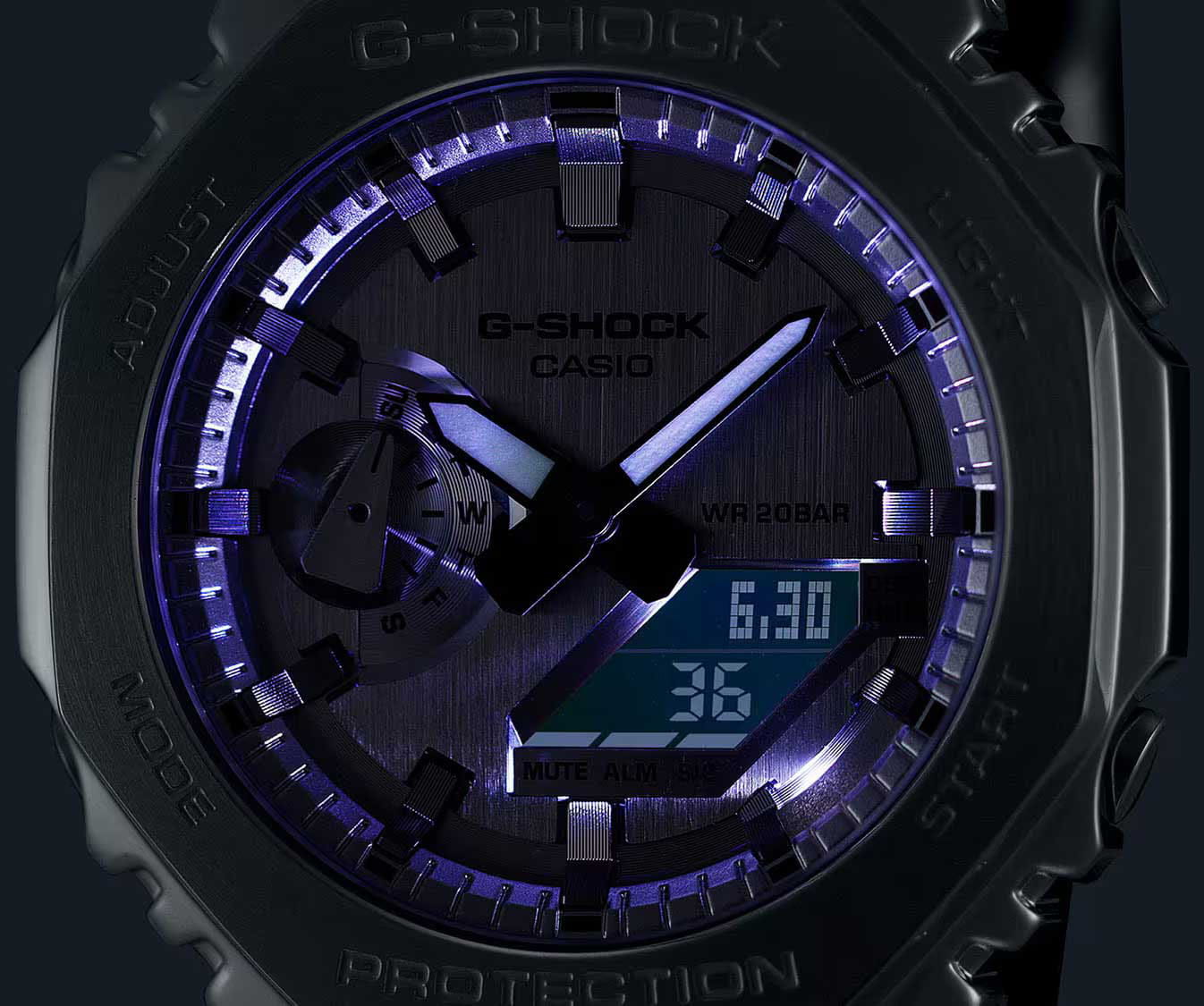 Оригинальные часы Casio Casio G-Shock GM-2100YM-8A кварцевые калибр механизма  общий вид