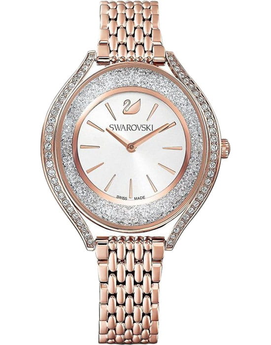 Swarovski Swarovski Crystalline Aura 5519459  5519459 кварцевые женские часы белый циферблат, браслет нержавеющая сталь с pvd-покрытием — вид спереди