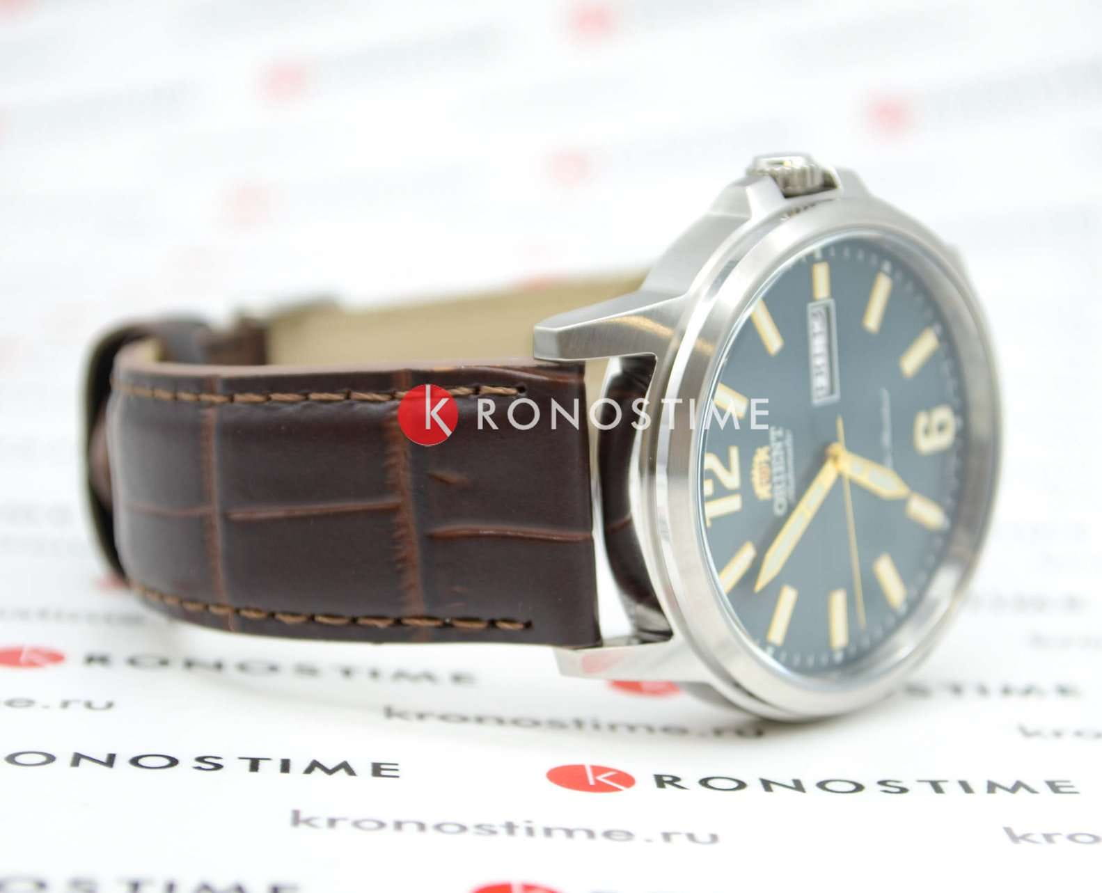 Orient Orient Automatic RA-AA0C06E (RN-AA0C06E), classic automatic япония мужские часы на браслете кожаный боковой вид