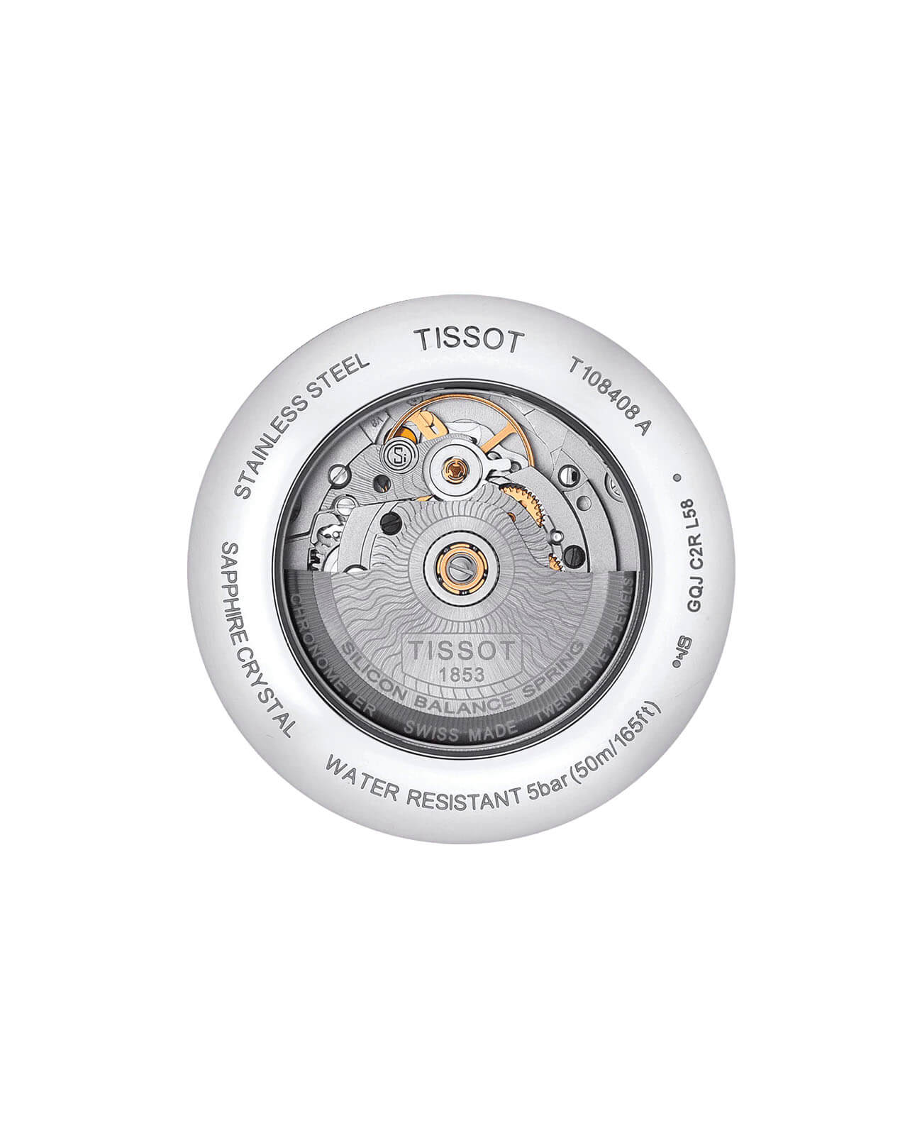 Tissot Tissot Ballade Powermatic 80 COSC T108.408.16.057.00, t-classic швейцария мужские часы на браслете кожаный боковой вид