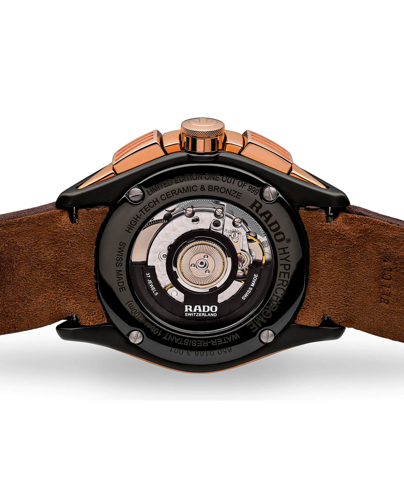 Rado Rado Hyperchrome Automatic Chronograph R32168155, hyperchrome швейцария мужские часы на браслете кожаный боковой вид