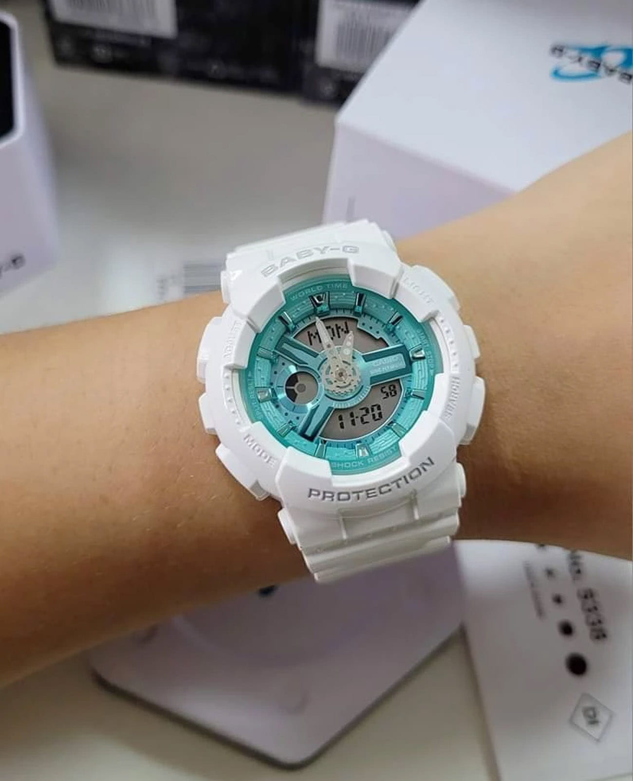 Casio Casio Baby-G BA-110XWS-7A , наручные женские часы фото под углом