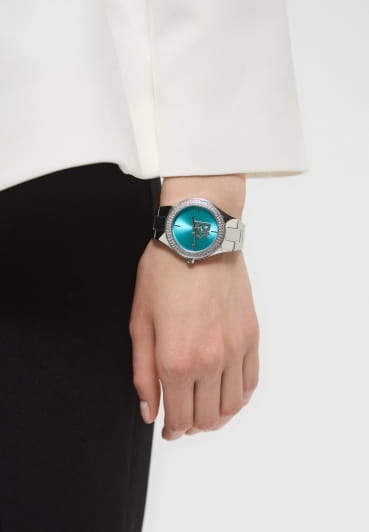 DKNY DKNY Parsons Glitz DK1L025M0035,  сша женские часы на браслете нержавеющая сталь боковой вид