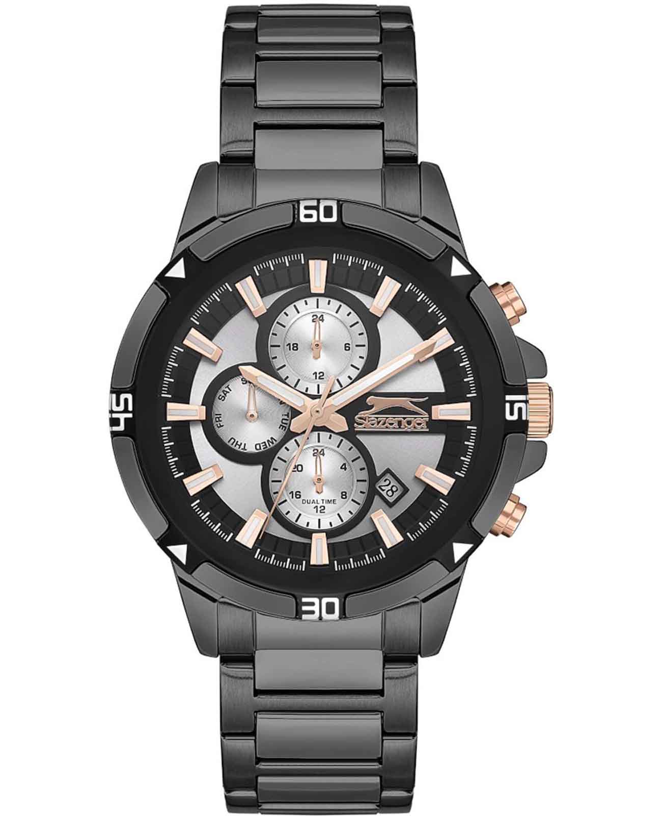 Slazenger Slazenger SL.09.2249.2.03  SL.09.2249.2.03 кварцевые мужские часы  циферблат, браслет нержавеющая сталь с ip-покрытием — вид спереди