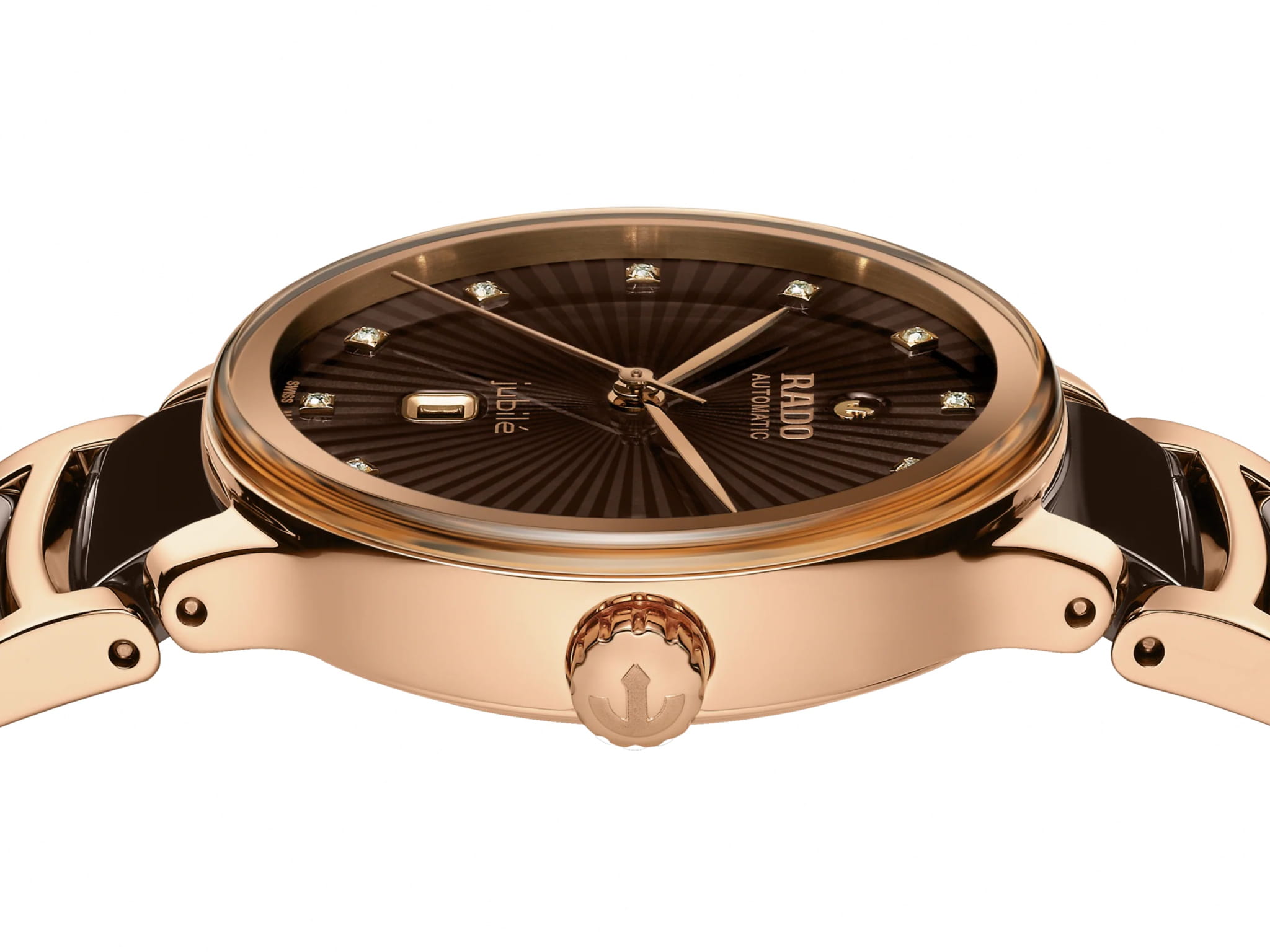 Rado Rado Centrix Automatic Diamonds R30019732 женские часы коричневый циферблат на запястье