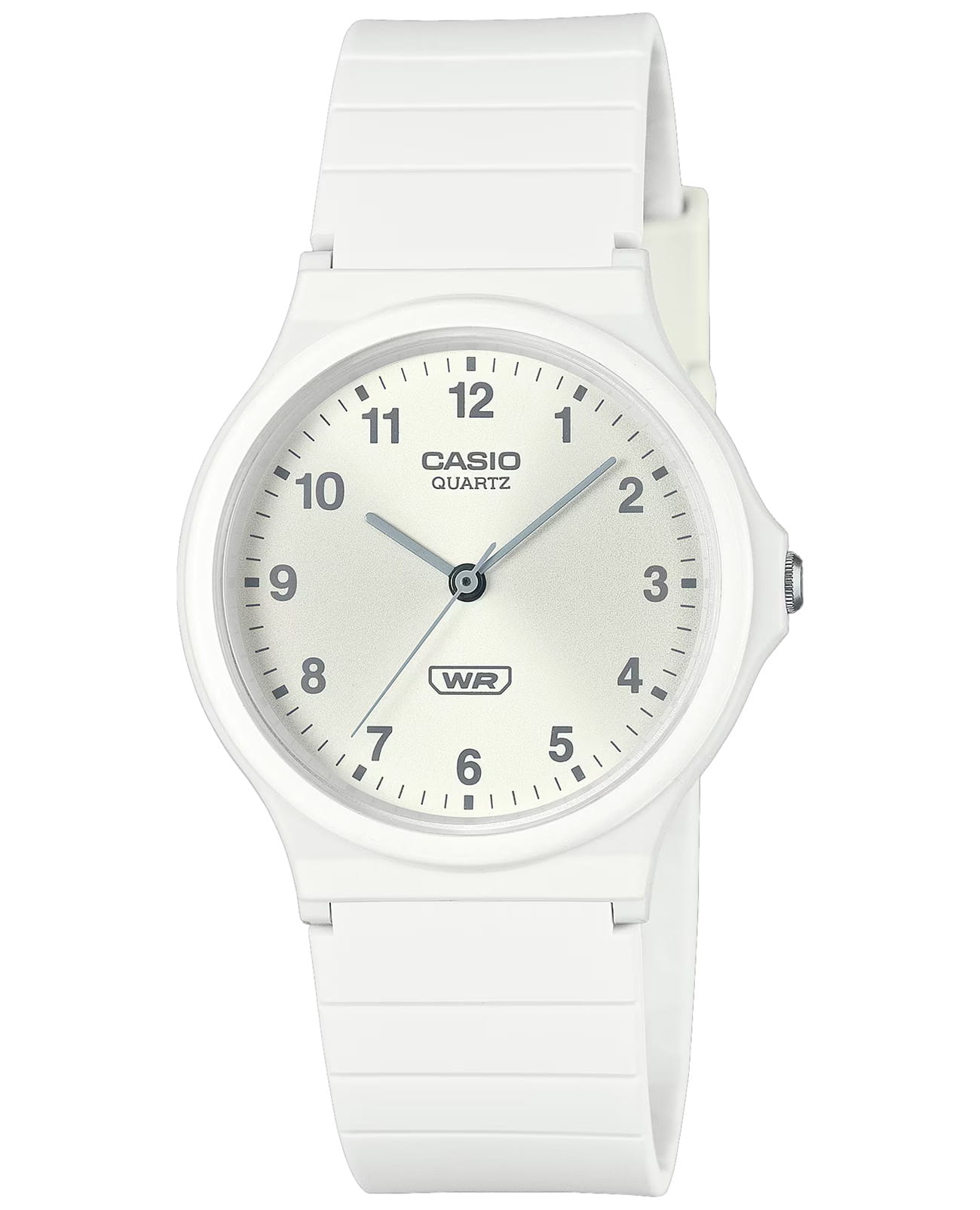 Casio Casio Collection MQ-24B-7B  MQ-24B-7B кварцевые женские часы белый циферблат, браслет пластик — вид спереди