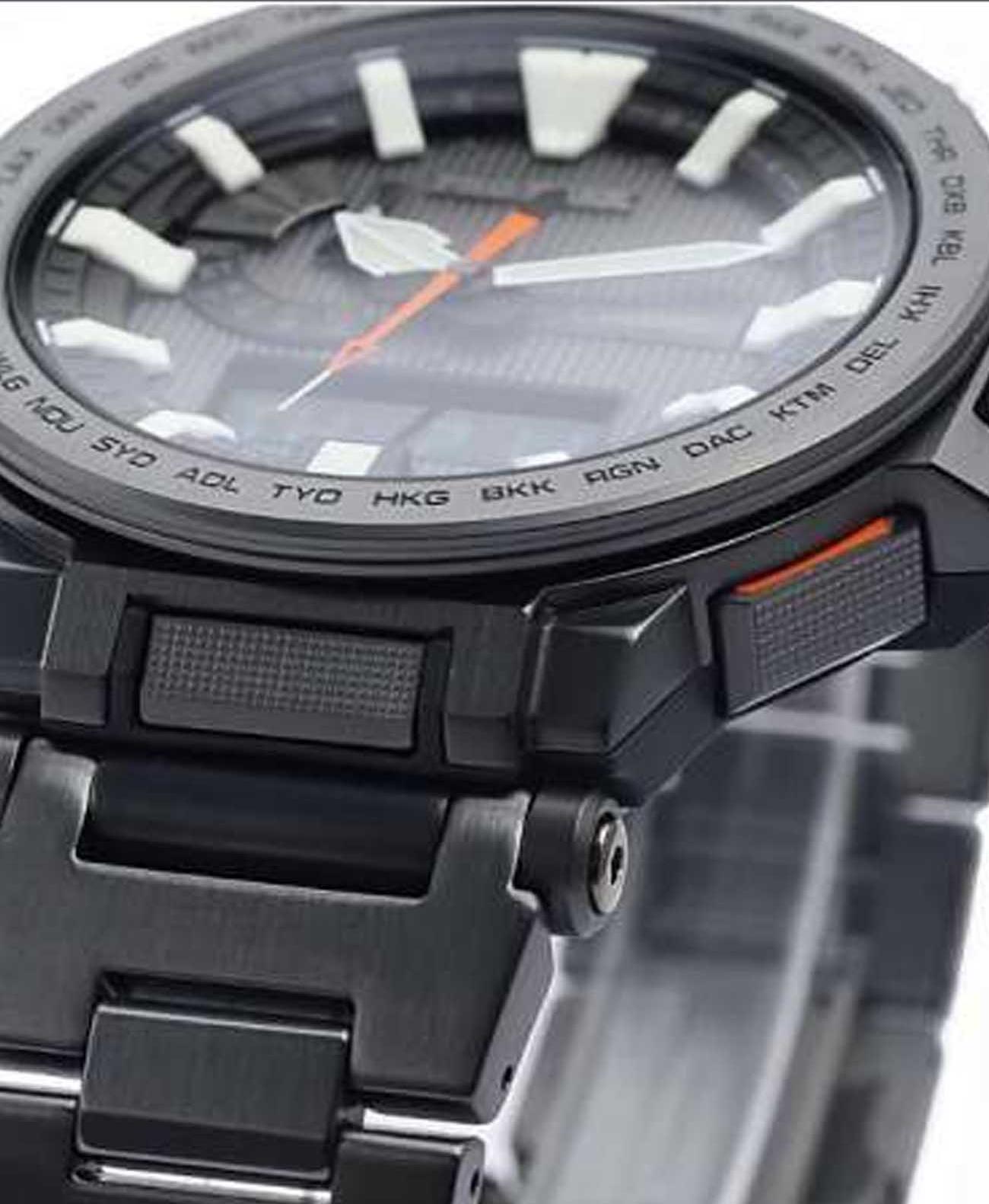 Casio Casio Pro Trek PRX-8000YT-1JF, pro trek япония мужские часы на браслете титановый боковой вид