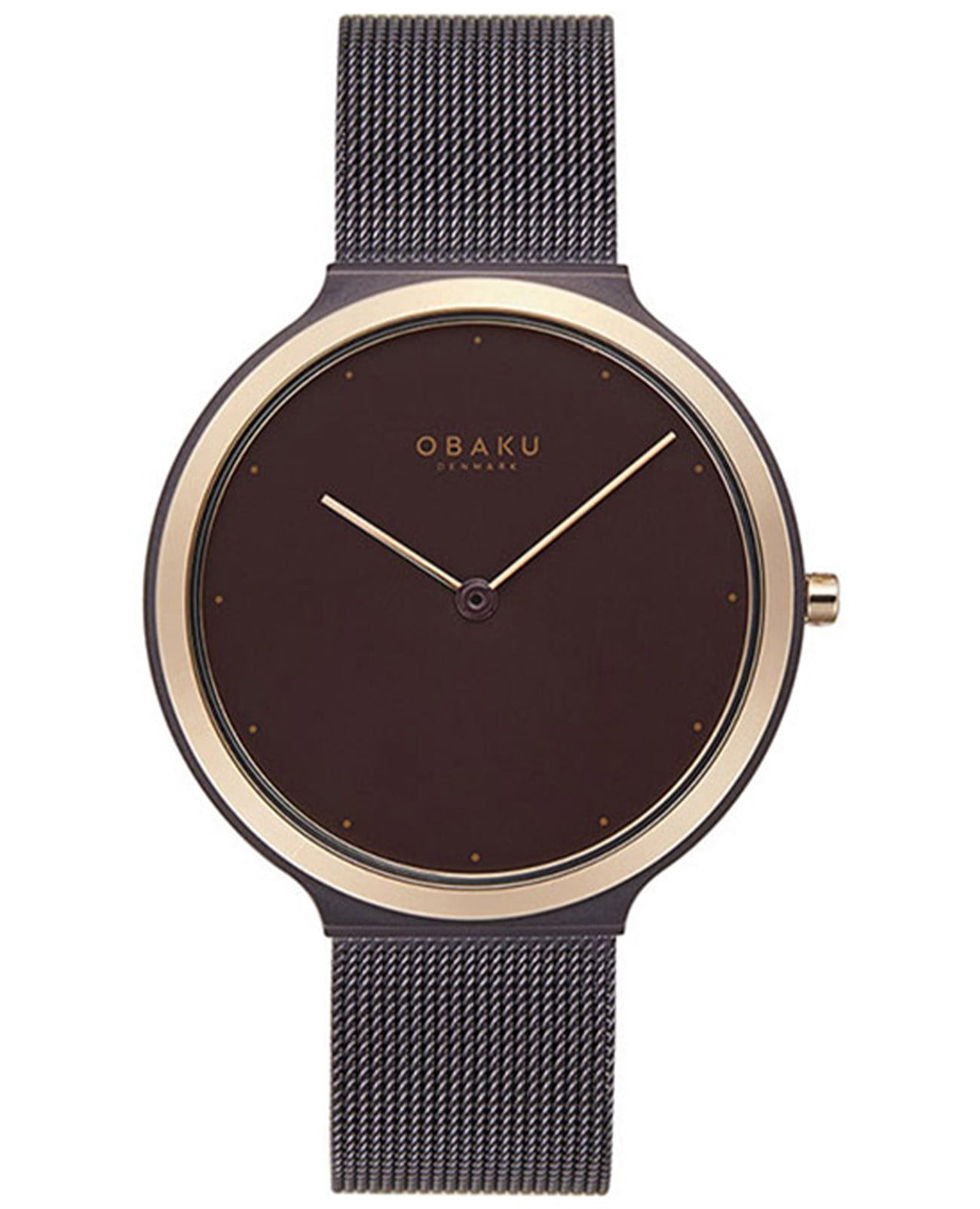 Obaku Obaku Mesh V269LXXNMN  V269LXXNMN кварцевые женские часы  циферблат, браслет сталь с ip покрытием — вид спереди