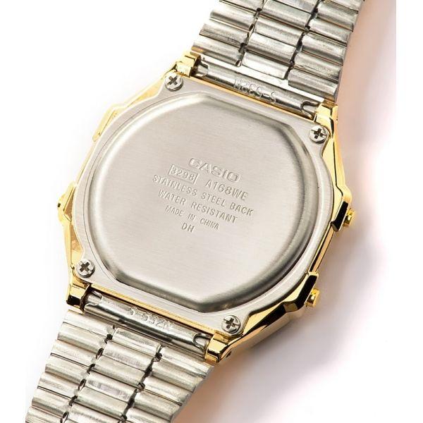 Casio Casio Illuminator A-168WEGC-5E, illuminator япония мужские часы на браслете сталь с ip покрытием боковой вид
