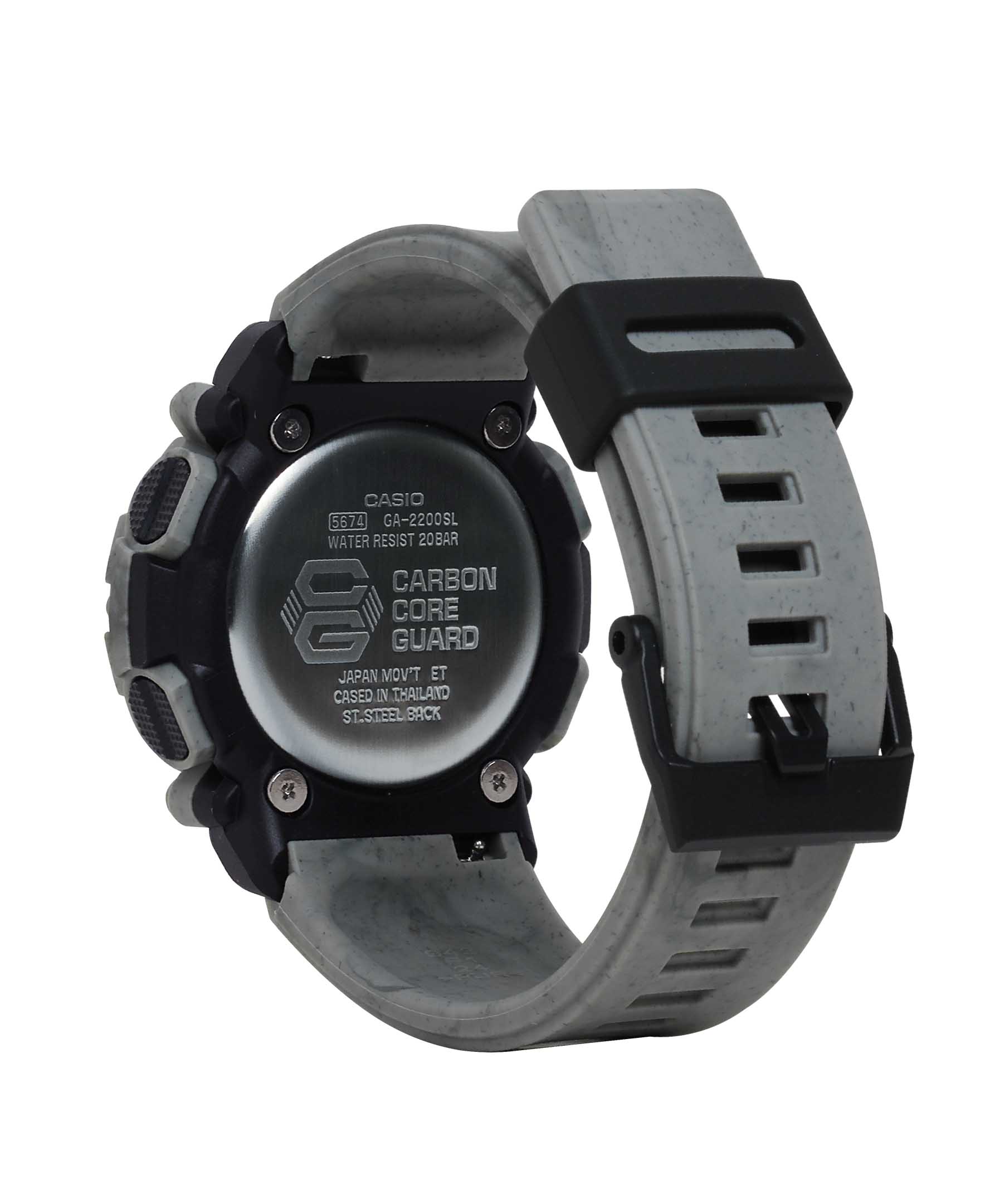Casio Casio G-Shock GA-2200SL-8A, g-shock япония мужские часы на браслете полимер боковой вид