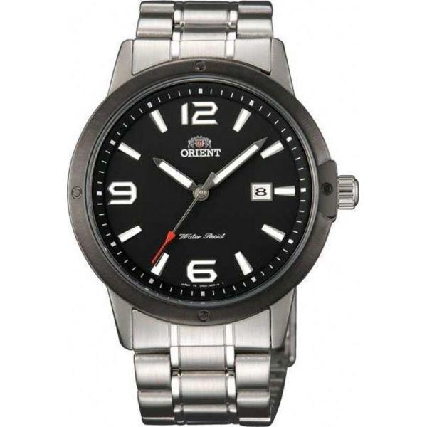 Orient Orient UND2001B (FUND2001B)  FUND2001B  мужские часы черный циферблат, браслет  — вид спереди