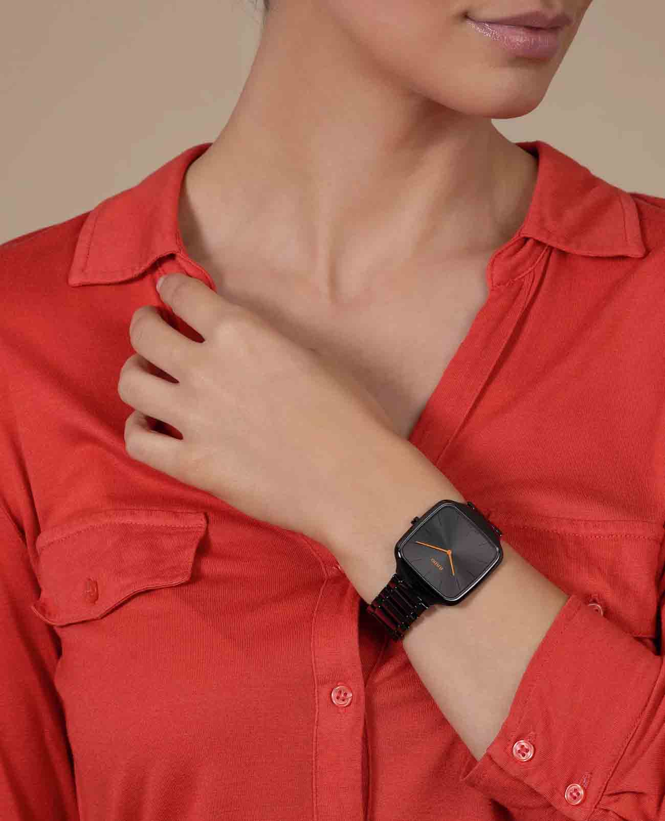 Rado Rado True Square Thinline x Les Couleurs Le Corbusier R27054162 кварцевые мужские часы часы крупный план черный циферблата