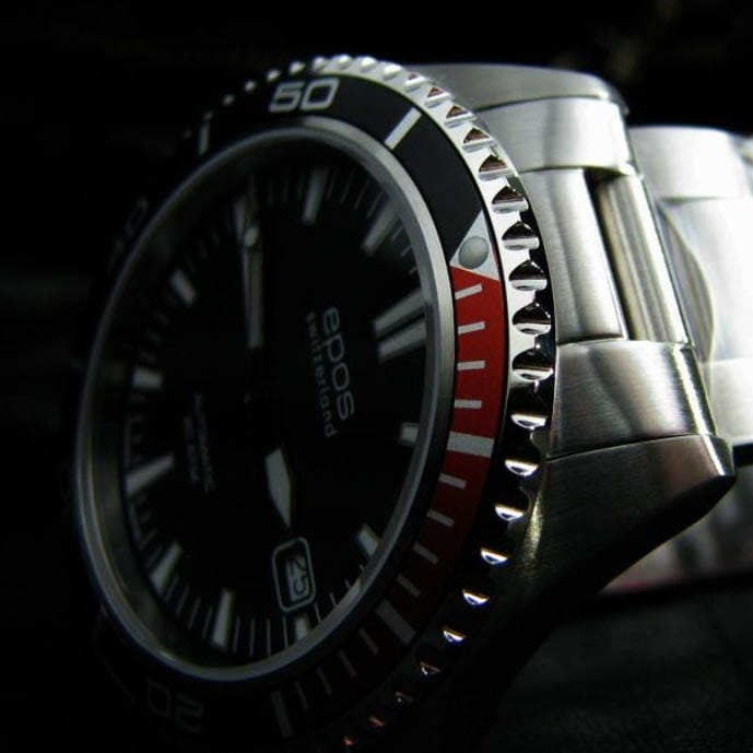 Оригинальные часы Epos Epos Diver 3438.131.91.15.30 механические калибр механизма eta 2824 общий вид