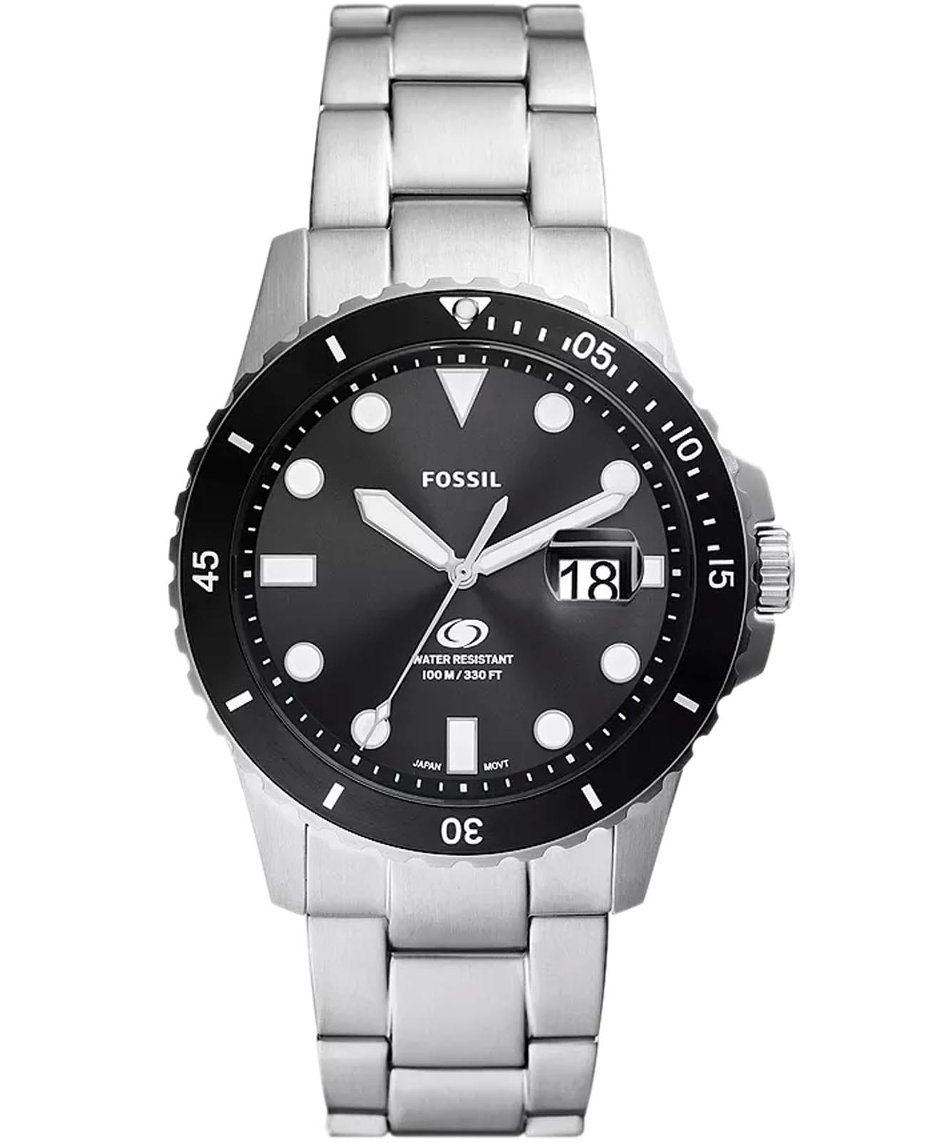 Fossil Fossil Blue FS6032  FS6032 кварцевые мужские часы черный циферблат, браслет нержавеющая сталь — вид спереди