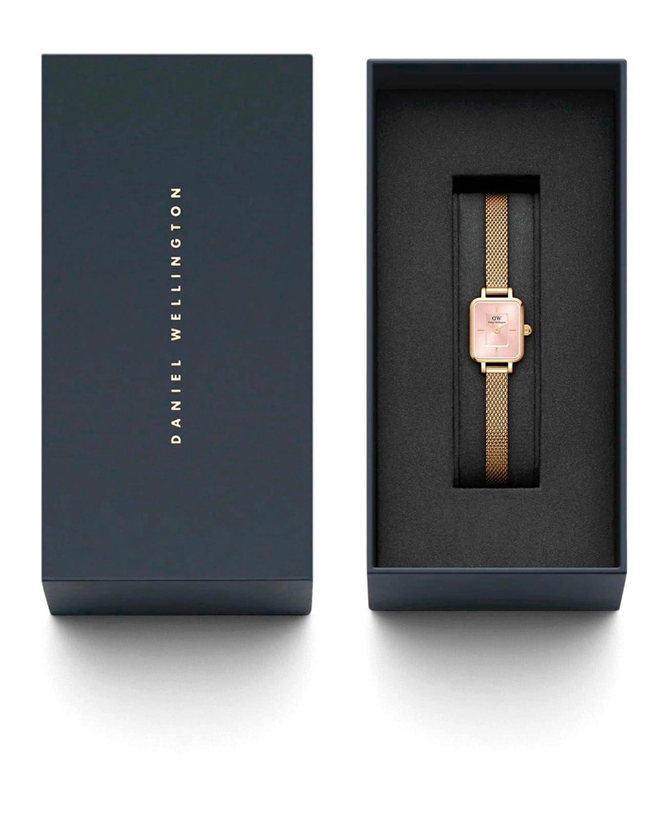 Daniel Wellington Daniel Wellington Quadro Mini DW00100655 кварцевые женские часы часы крупный план розовый циферблата