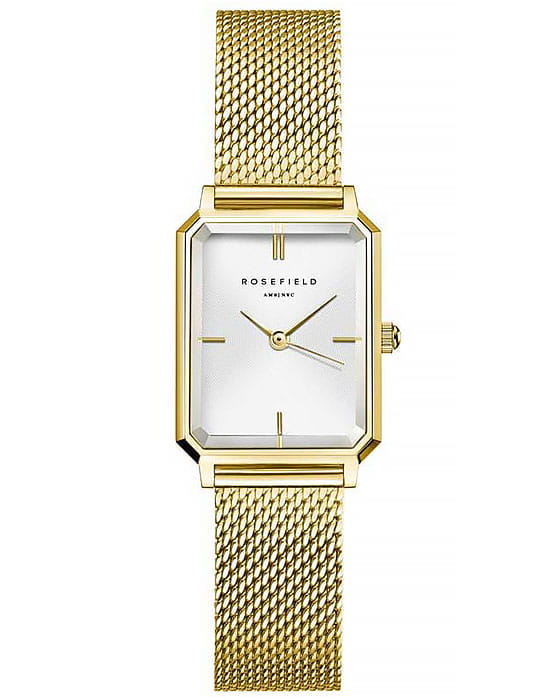 Rosefield Rosefield The Octagon OWGMG-O73  OWGMG-O73 кварцевые женские часы бирюзовый циферблат, браслет нержавеющая сталь с ip-покрытием — вид спереди