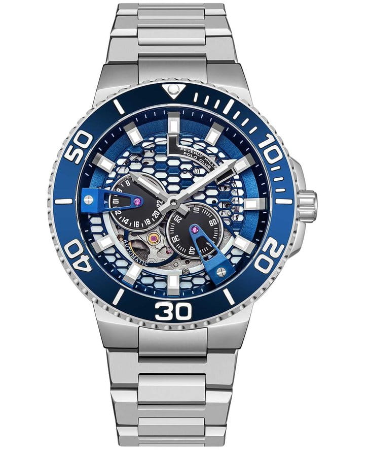 Beverly Hills Polo Club Beverly Hills Polo Club BP3702X.390  BP3702X.390 механические мужские часы  циферблат, браслет нержавеющая сталь — вид спереди