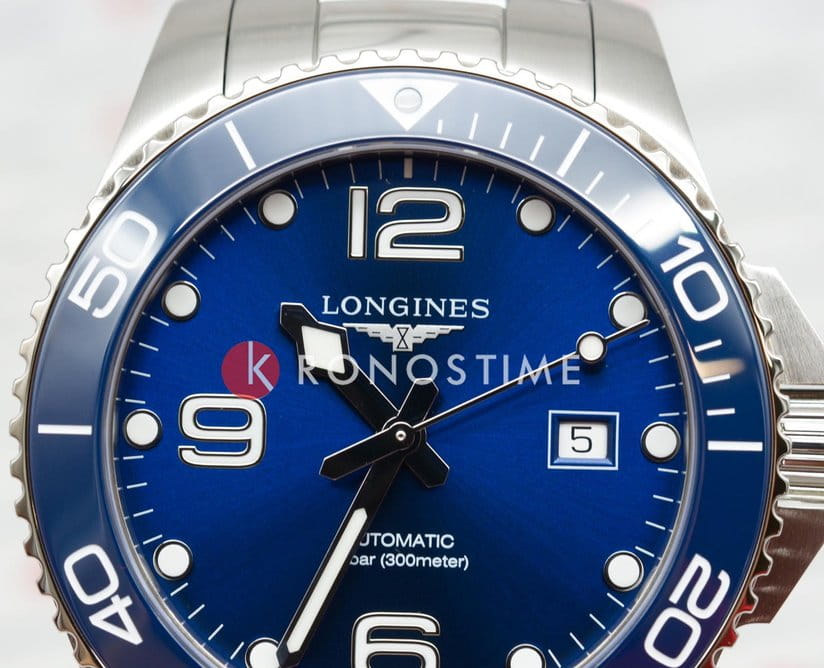 Longines Longines HydroConquest L3.782.4.96.6, hydroconquest швейцария мужские часы на браслете нержавеющая сталь боковой вид