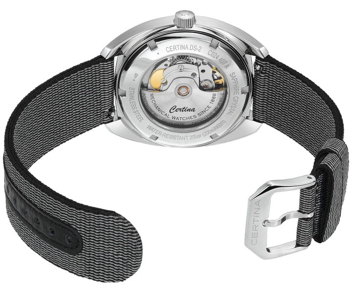 Certina Certina DS-2 C024.407.18.081.00, sport швейцария мужские часы на браслете кожа + нейлон боковой вид