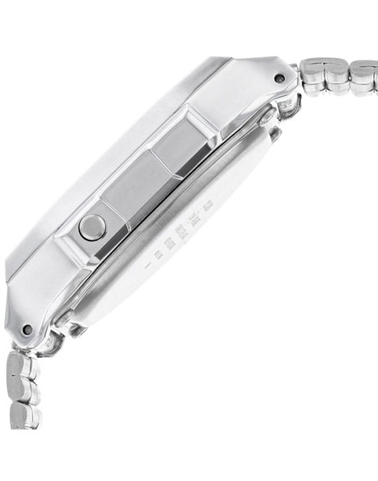Casio Casio Collection A-168WEM-2, collection япония мужские часы на браслете нержавеющая сталь боковой вид