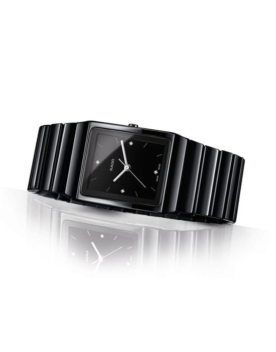 Rado Rado Ceramica Diamonds R21700702, ceramica швейцария мужские часы на браслете высокотехнологичная керамика боковой вид