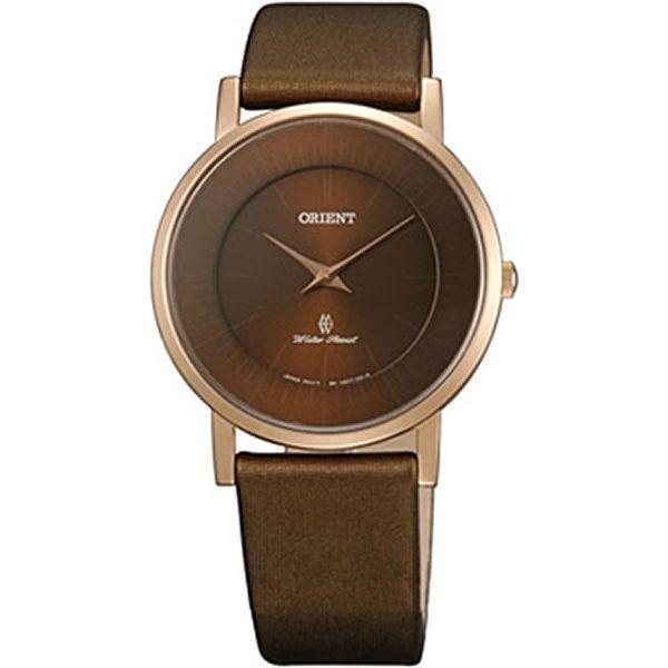 Orient Orient UA07002T (FUA07002T)  FUA07002T  мужские часы коричневый циферблат, браслет кожа + текстиль — вид спереди