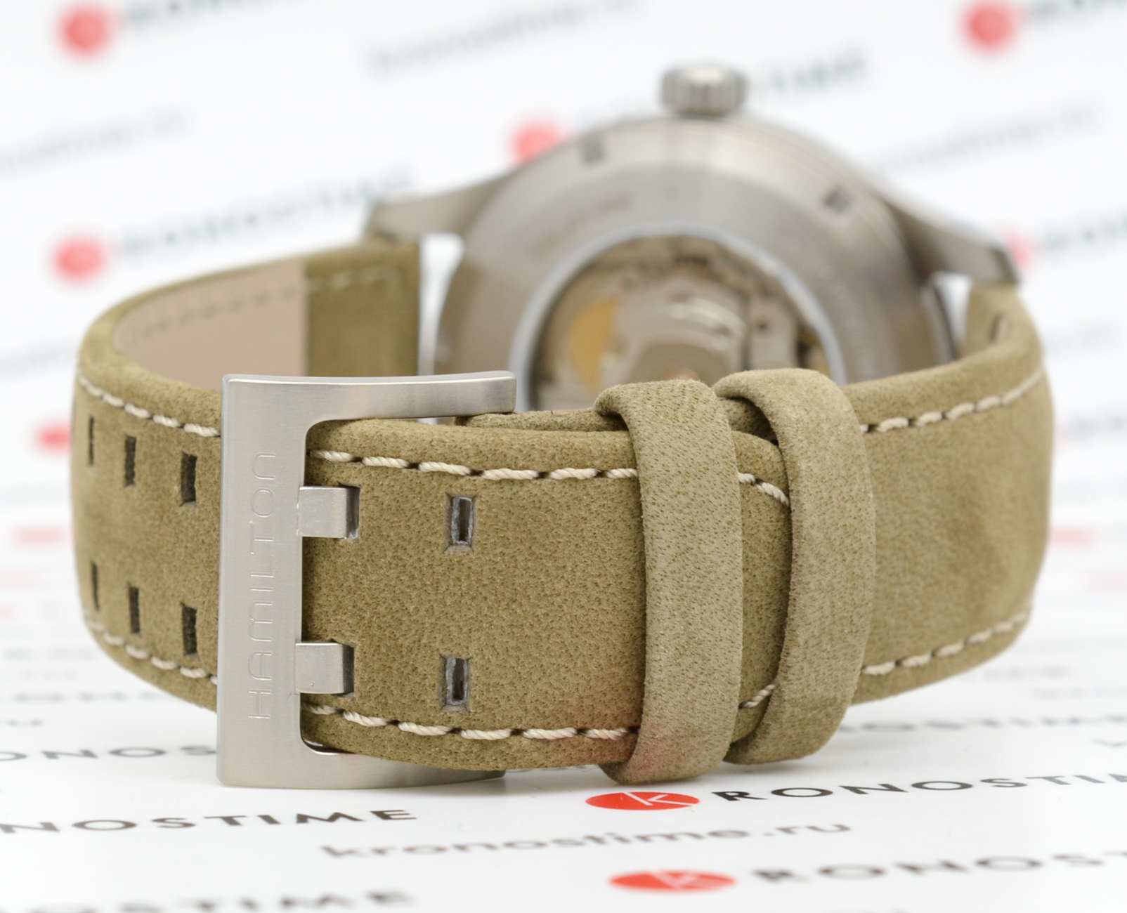 Hamilton Hamilton Khaki Field Titanium Auto H70545550 механические мужские часы часы крупный план серый циферблата