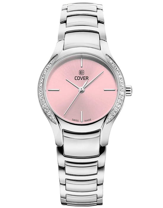 Cover Cover Sandara CO203.07  CO203.07 кварцевые женские часы розовый циферблат, браслет нержавеющая сталь — вид спереди