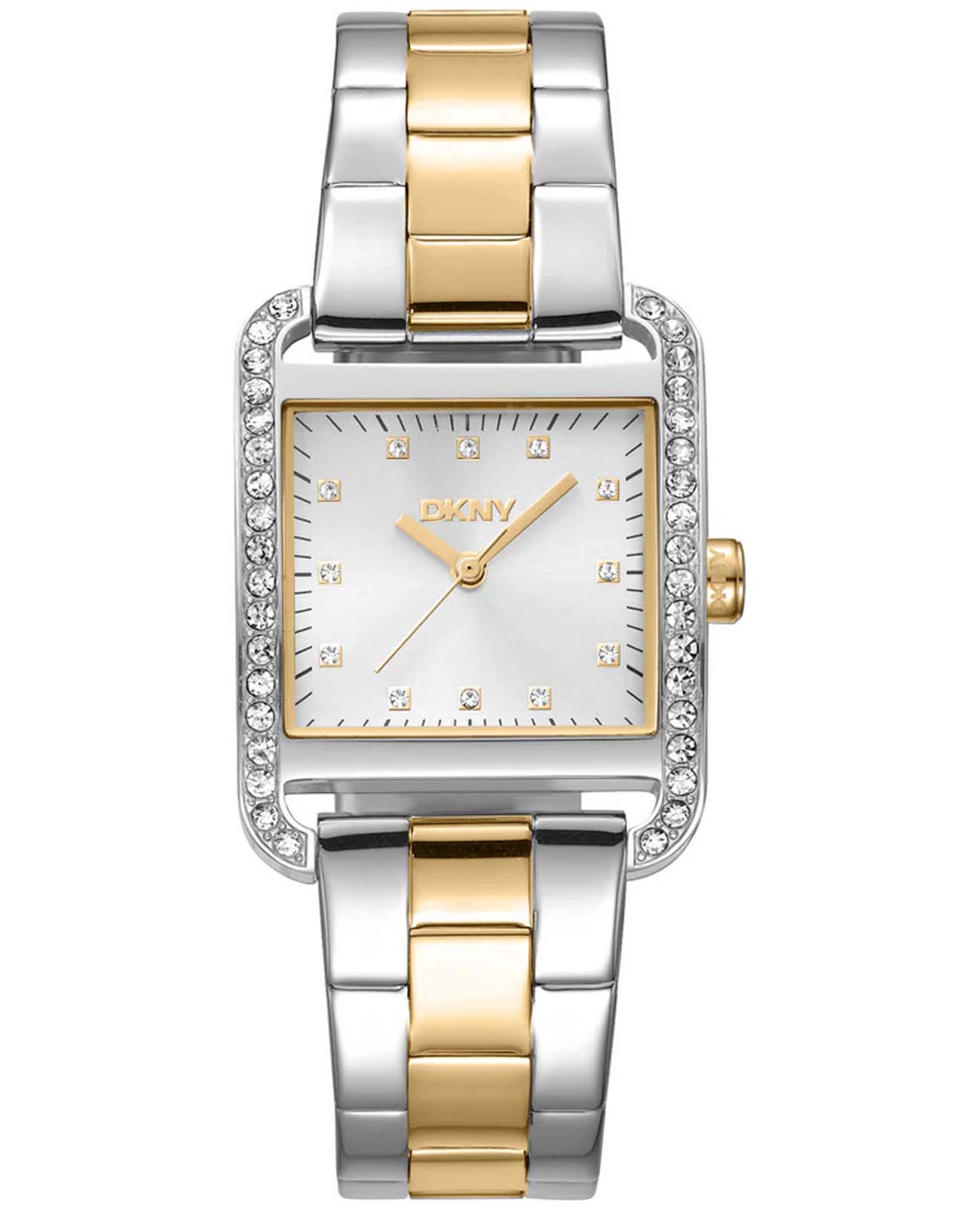 DKNY DKNY City Glitz DK1L003M0045  DK1L003M0045 кварцевые женские часы серебристый циферблат, браслет нержавеющая сталь с ip-покрытием — вид спереди
