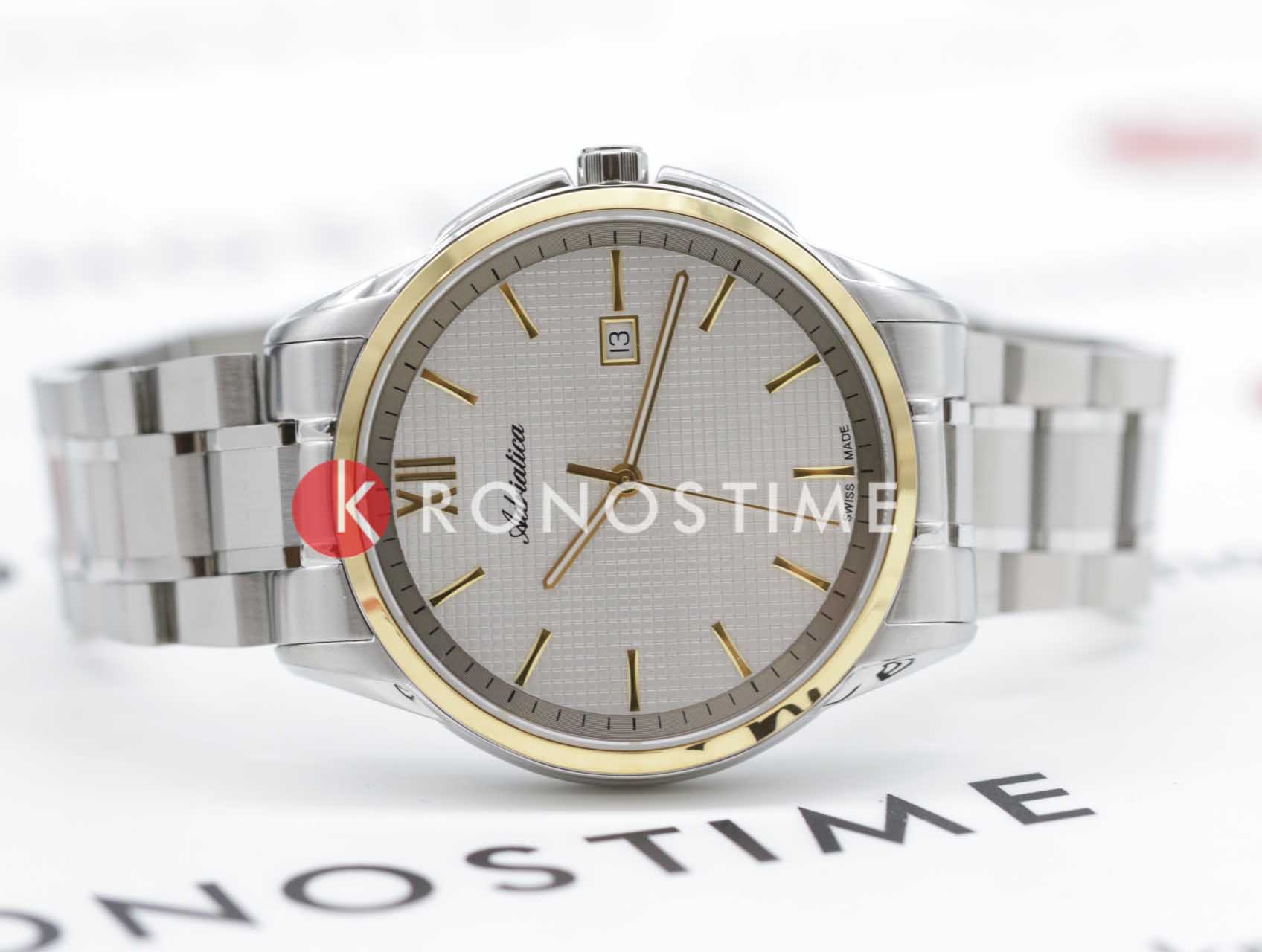 Adriatica Adriatica Pairs A1290.2163Q,  швейцария мужские часы на браслете нержавеющая сталь с pvd-покрытием боковой вид