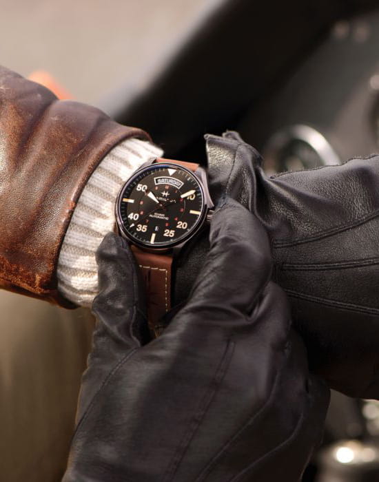 Hamilton Hamilton Khaki Aviation Day Date Auto H64605531 механические часы с аксессуарами мужские часы модель H64605531