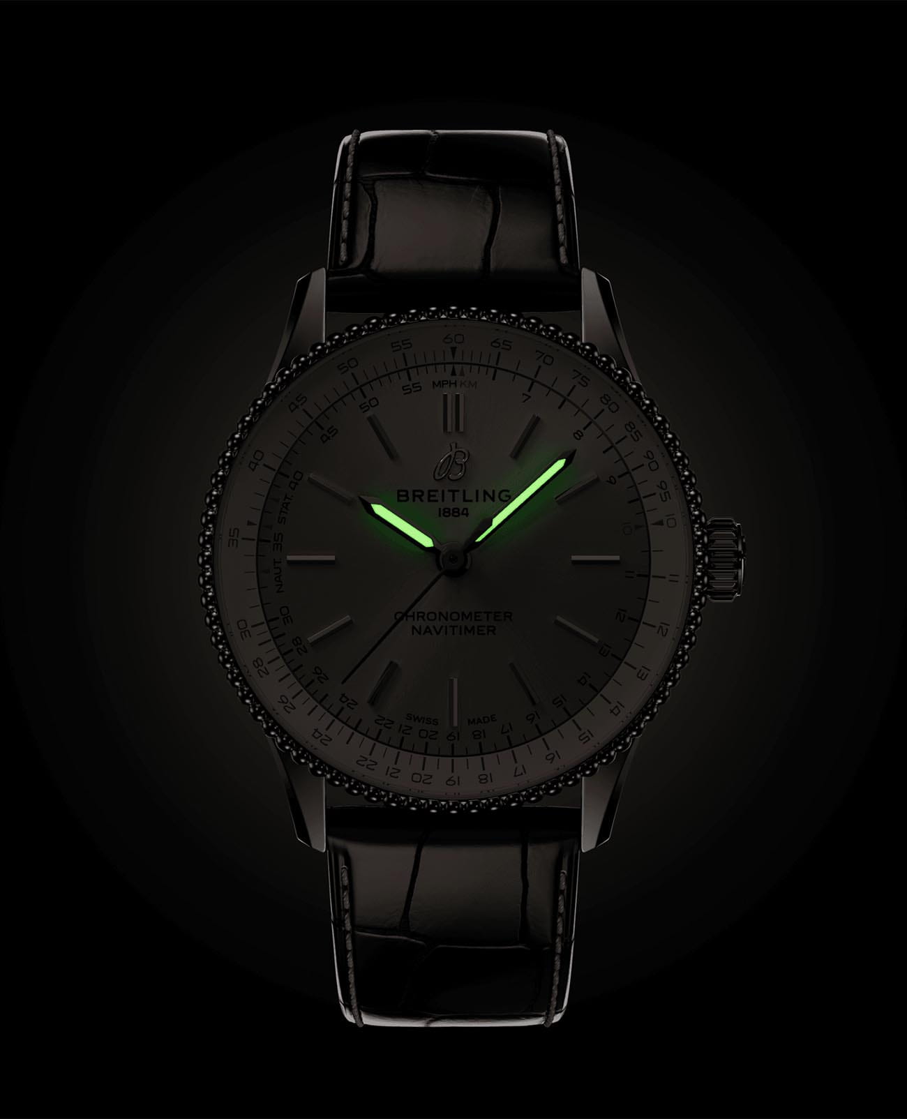 Breitling Breitling Navitimer Automatic 36 A17327211G1P1 механические мужские часы часы крупный план бежевый циферблата