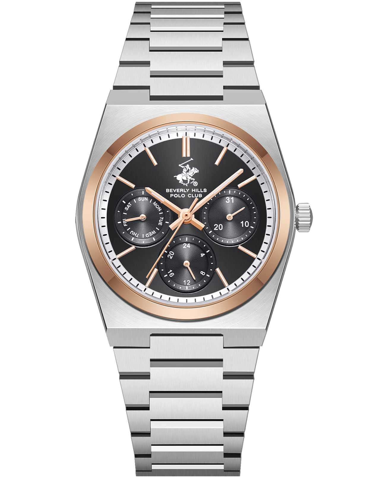Beverly Hills Polo Club Beverly Hills Polo Club BP3754X.550  BP3754X.550 кварцевые женские часы черный циферблат, браслет нержавеющая сталь — вид спереди