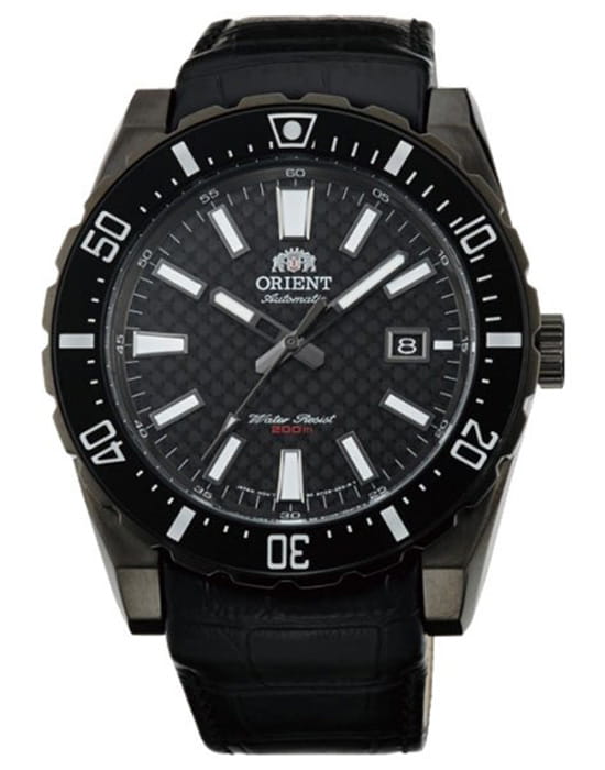 Orient Orient Diving Sports Automatic AC09001B  AC09001B кварцевые мужские часы черный циферблат, браслет кожаный — вид спереди