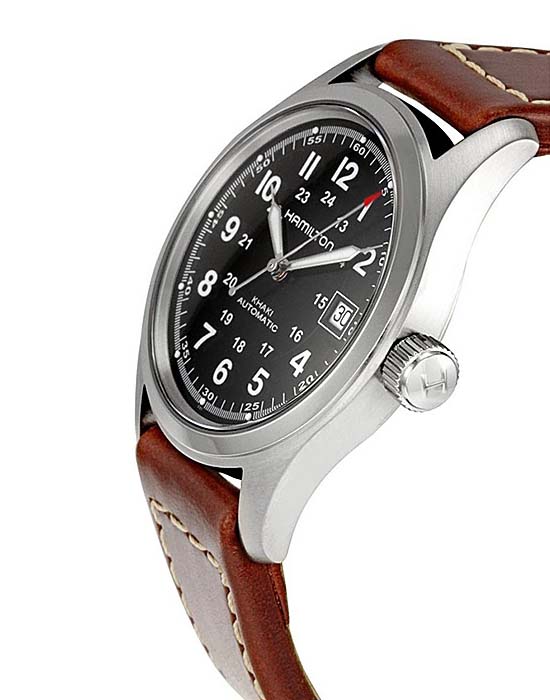 Hamilton Hamilton Khaki Field Auto H70455533 швейцария наручные мужские часы заводная головка с логотипом Hamilton