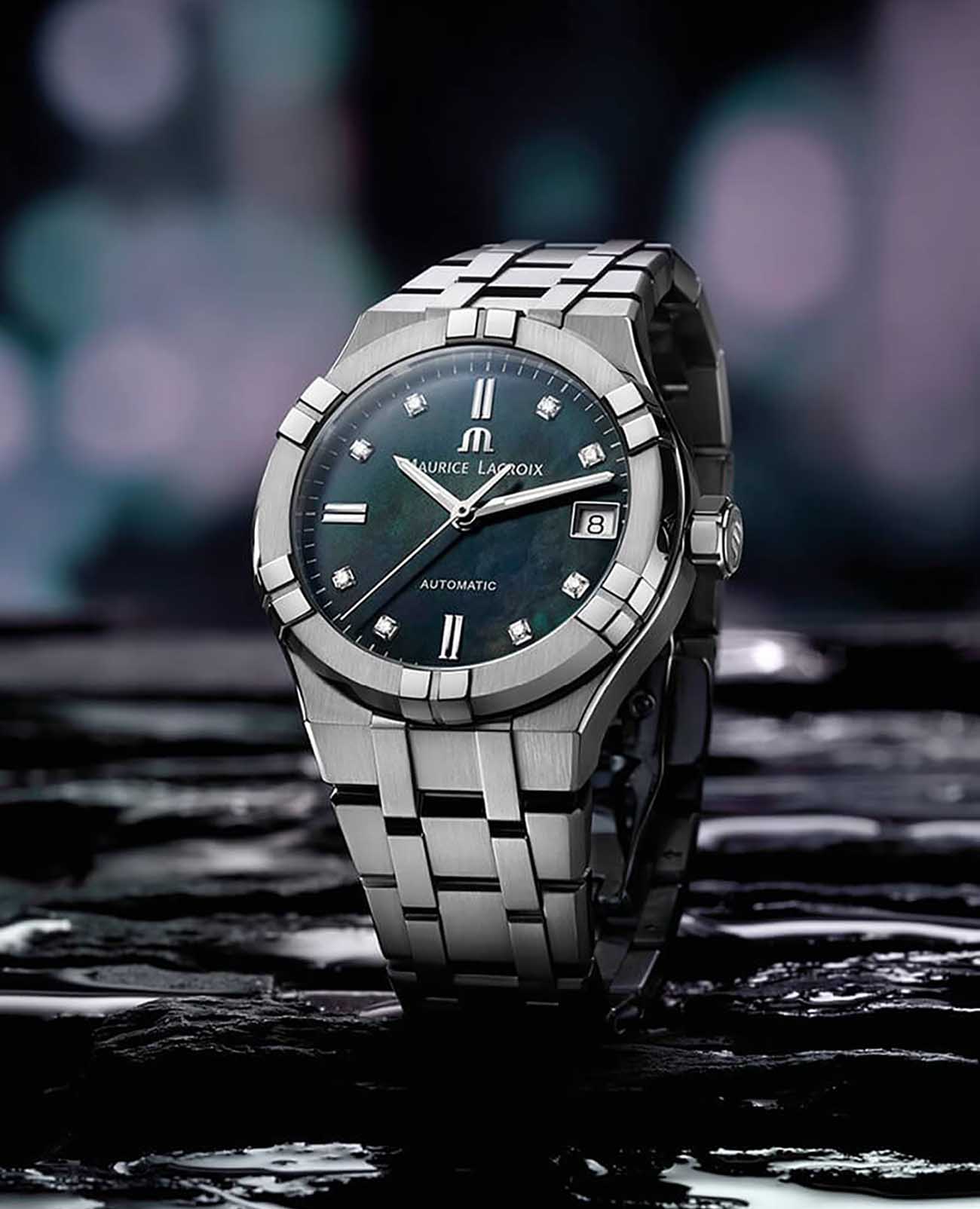 Maurice Lacroix Maurice Lacroix Aikon Automatic AI6006-SS002-370-2, aikon швейцария женские часы на браслете нержавеющая сталь боковой вид