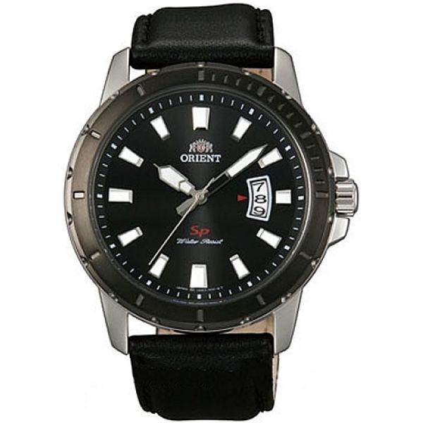 Orient Orient UNE2003B (FUNE2003B)  FUNE2003B  мужские часы  циферблат, браслет кожаный — вид спереди