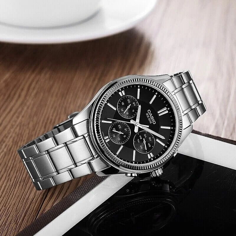 Casio Casio Collection MTP-1375D-1A (MTP-1375D-1A)  - задняя крышка сталь металл корпуса, япония часы