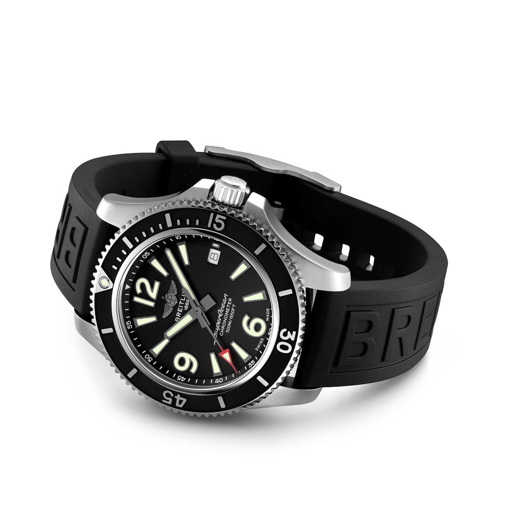 Breitling Breitling Superocean Automatic 42 A17366021B1S2, superocean швейцария мужские часы на браслете каучук боковой вид